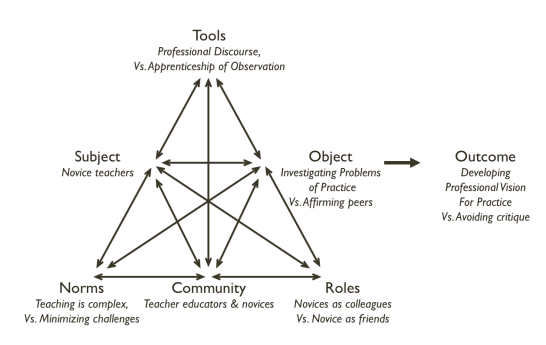 Figure 6.2 Activity Theory Illustration of the Peer Teaching Contradictions